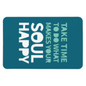 ソウルハッピー感動的引用文前向き月曜日 マグネット (横)