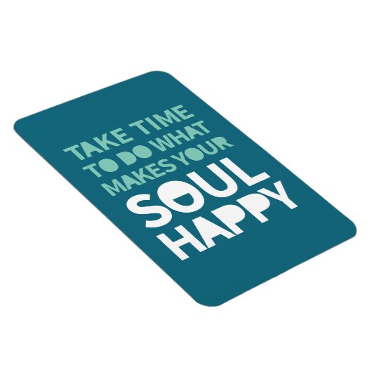 ソウルハッピー感動的引用文前向き月曜日 マグネット (右側)