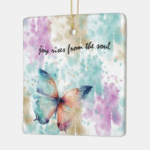 ソウルバタフライから喜びが沸き立つ抽象芸術 セラミックオーナメント (左)