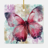 ソウルバタフライから喜びが沸き立つ抽象芸術 セラミックオーナメント (裏面)