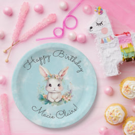 ソウルバニーがバニーの1歳の誕生日パーティーを飾る ペーパープレート