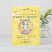 ソウルバニーがバニーの1歳の誕生日パーティーを飾る 招待状 (スタンド正面)