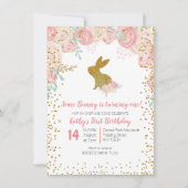 ソウルバニーフローラ誕生日招待状 招待状 (正面)