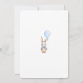 ソウルバニーブルーボーイファースト誕生日 招待状 (裏面)