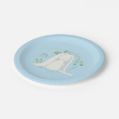 ソウルバニー誕生日ブルー ペーパープレート (アングル)