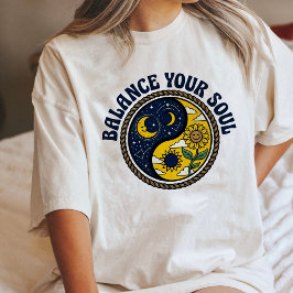 ソウルバランス 陰陽 ヒマワリ 月 セレスティア トライブレンドTシャツ