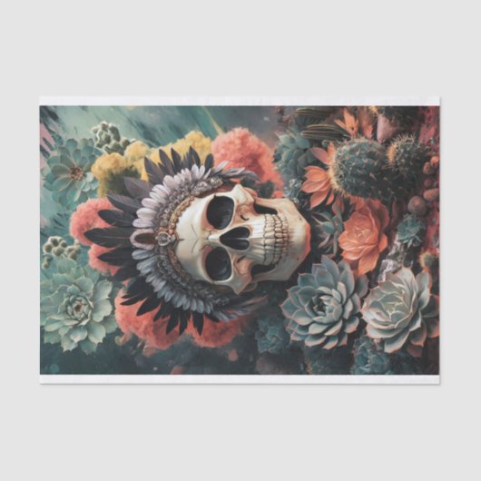 ソウルフルウォリアー先住民アメリカゴシックスカル 薄葉紙 (正面)