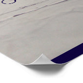 ソウルフルパープルストーンハートオンザサンディビーチ ポスター (角)