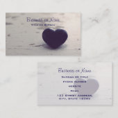 ソウルフルパープルストーンハートオンザサンディビーチ 名刺 (正面/裏面)