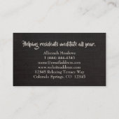 ソウルフル竹ヨガインストラクター名刺 名刺 (裏面)