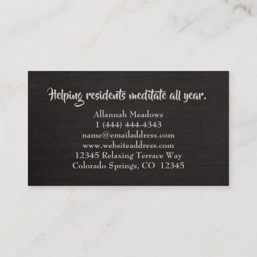 ソウルフル竹ヨガインストラクター名刺 名刺 (裏面)