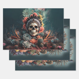 ソウルフル・ウォリアー、先住民・アメリカン・ゴシック ラッピングペーパーシート