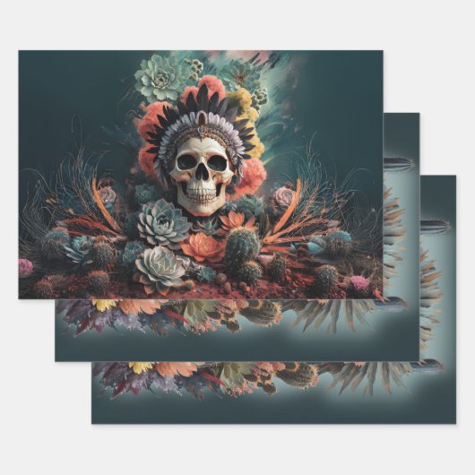 ソウルフル・ウォリアー、先住民・アメリカン・ゴシック ラッピングペーパーシート (セット)