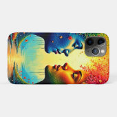 ソウルフル・レインボー・コネクション・デザイン Case-Mate iPhoneケース (裏面(横))