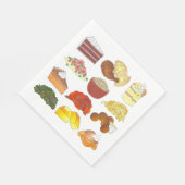 ソウルフードのお気に入りグルメサザンブルンチランチ スタンダードランチョンナプキン (角)