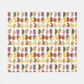 ソウルフードのお気に入りグルメ南料理 フリースブランケット (正面(横))