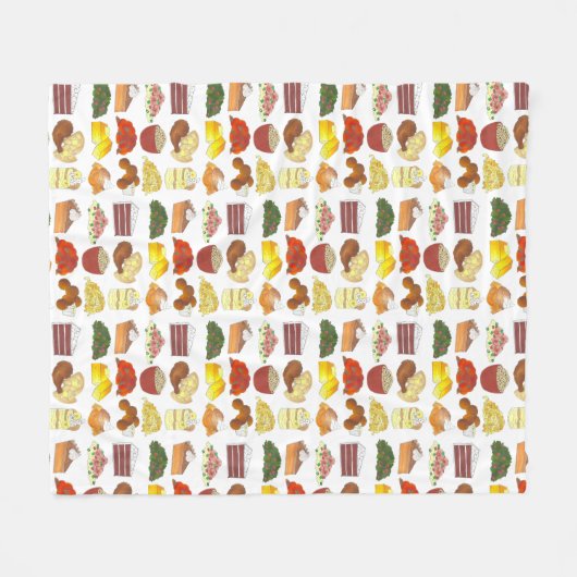 ソウルフードのお気に入りグルメ南料理 フリースブランケット (正面(横))