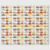 ソウルフードのお気に入りグルメ南料理 ラッピングペーパー (フラット)