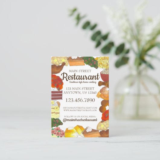 ソウルフードサザンキュイジーネージーケーターレストランシェフ 名刺 (スタンド正面)