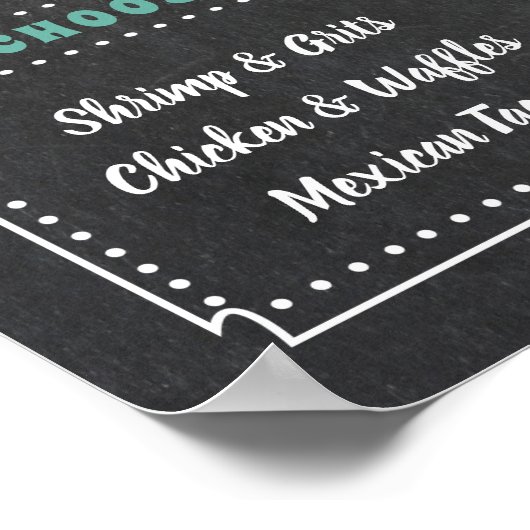 ソウルフードパーティー標識 ポスター (角)