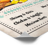 ソウルフードパーティー標識 ポスター (角)