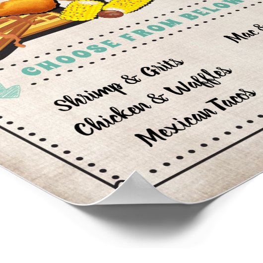 ソウルフードパーティー標識 ポスター (角)