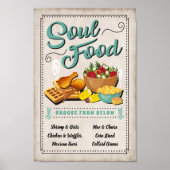 ソウルフードパーティー標識 ポスター (正面)