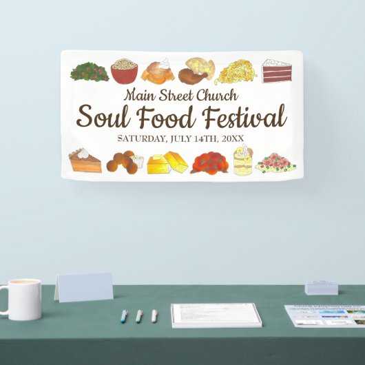 ソウルフードフェスティバルイベントサザンキュイジーヌ料理 横断幕 (トレードショー)