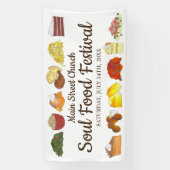 ソウルフードフェスティバルイベントサザンキュイジーヌ料理 横断幕 (縦)