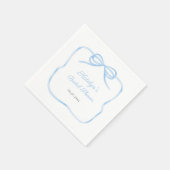 ソウルブルーコケットボウブライダルシャワーパーティー スタンダードカクテルナプキン (角)