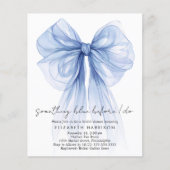 ソウルブルーコケットボウブライダルシャワー招待状 (正面)