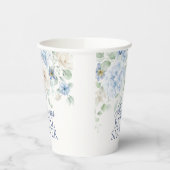 ソウルブルーフローラアジサイブライダルシャワー 紙コップ (左)