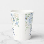 ソウルブルーフローラアジサイブライダルシャワー 紙コップ (右)