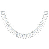 ソウルブルーフローラアジサイ誕生日 バンティングフラッグ (全)