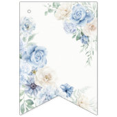 ソウルブルーフローラアジサイ誕生日 バンティングフラッグ (第1の旗)