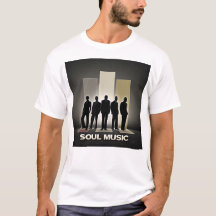 ソウルミュージックのシルエットTシャツ