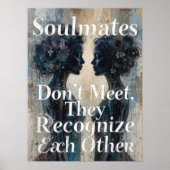 ソウルメイズレズビアンカップルラブ引用文アート ポスター (正面)