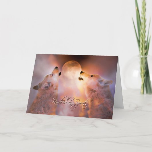 ソウルメイトとオオカミハッピーバレンタインデーカード カード (正面)