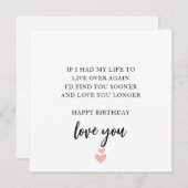 ソウルメイトと最高の友人の誕生日カード シーズンカード (正面/裏面)