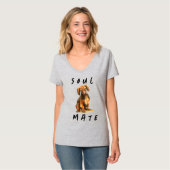 ソウルメイトのソーセージ犬のTシャツ Tシャツ (正面フル)