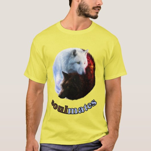 ソウルメイトの狼デザイン Tシャツ (正面)