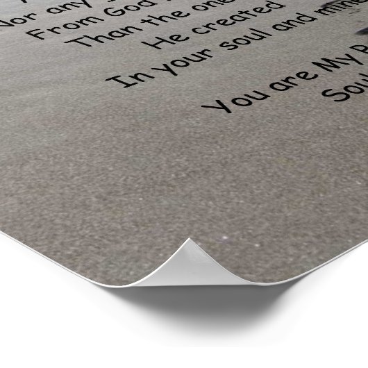 ソウルメイトの足跡のポスターと詩 ポスター (角)