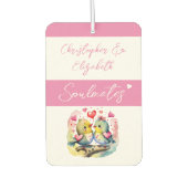 ソウルメイトの鳥は常にピンク色を愛する カーエアーフレッシュナー (正面)