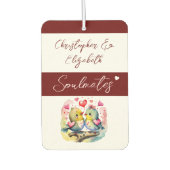 ソウルメイトの鳥は常にブルゴーニュを愛する カーエアーフレッシュナー (正面)