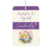 ソウルメイトの鳥は常に紫を愛する カーエアーフレッシュナー (正面)