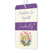 ソウルメイトの鳥は常に紫を愛する カーエアーフレッシュナー (左)