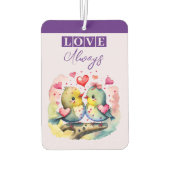 ソウルメイトの鳥は常に紫を愛する カーエアーフレッシュナー (裏面)