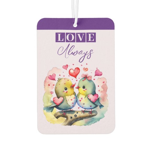 ソウルメイトの鳥は常に紫を愛する カーエアーフレッシュナー (裏面)