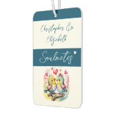 ソウルメイトの鳥は常に青い愛 カーエアーフレッシュナー (左)