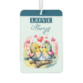 ソウルメイトの鳥は常に青い愛 カーエアーフレッシュナー (裏面)